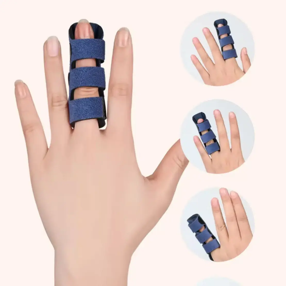 Therapist applying a hand splint in a clinic