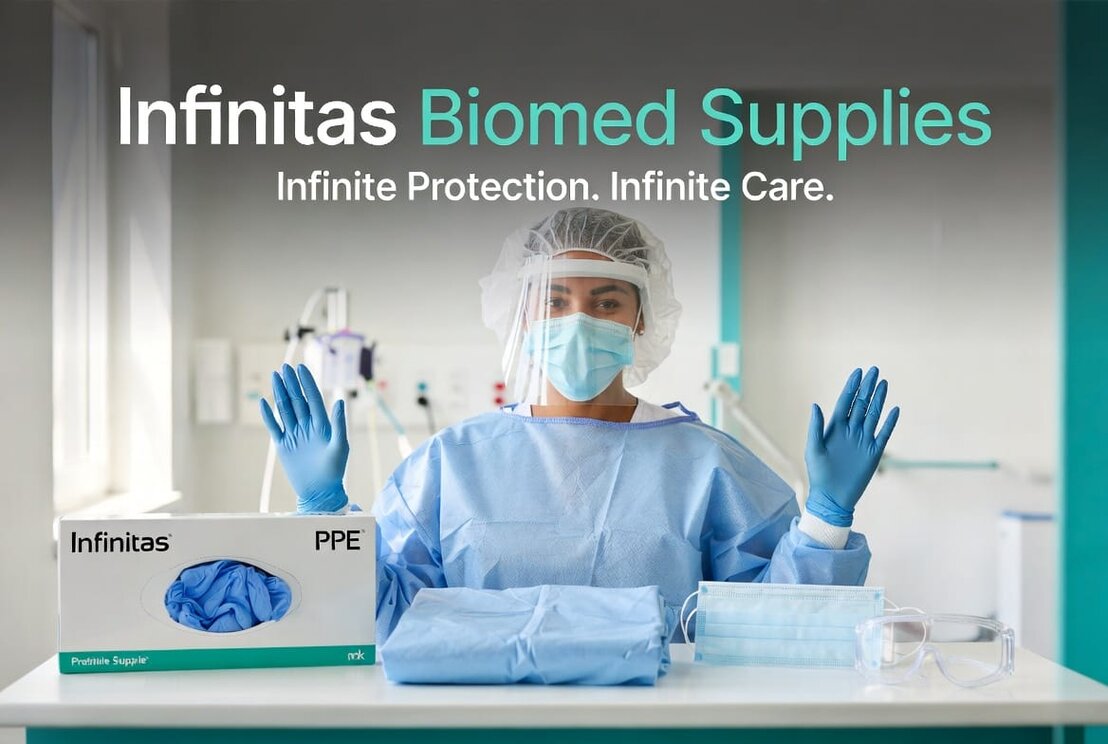 Healthcare worker wearing PPE in a clinical setting